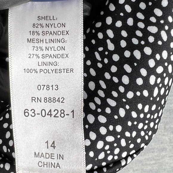 Swimsuits For All 14 Black White Polka Dot Swimdress Marilyn Monroe Inspired - Picture 10 of 12